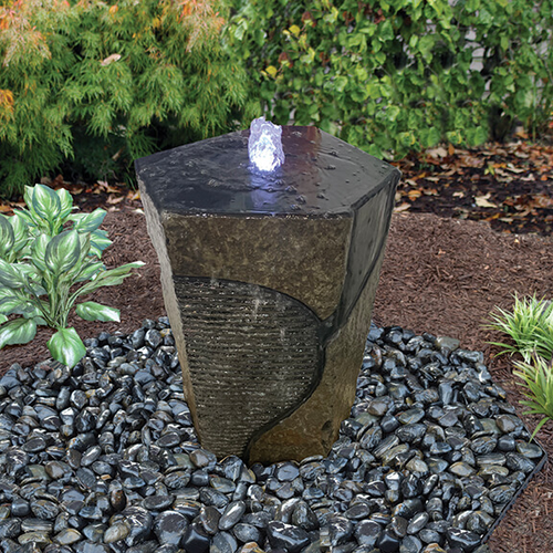 Tranquil Decor Costola Basalt Fountain

The Tranquil Décor Costola Basalt Fountain features a stunning curved cutout with a beautifully ribbed inset. The fountain creates an elegant “Old World” style for your space – a combination of beauty and relaxation.

Basalt Features:

Costola Dimensions: 12-15″ D x 36″ T
Column is core drilled with a 1.25″ (32mm) hole from end to end with the last 1.5″ enlarged to 1.375″ (37mm) to hide the light ring.
Due to natural characteristics of the basalts, the size, weight and color will vary.
HBKL3K Complete Kit Includes:

Tranquil Decor Costola Basalt Fountain
EasyPro Eco-Series Economy Fountain Basin - 48-in.
Tranquil Decor Fountain Pump - 575 Gph
Plumbing kit
LED8B light kit 
Additional Information:

Ship Weight (Approx.) 625 lbs
Ships Motor Freight