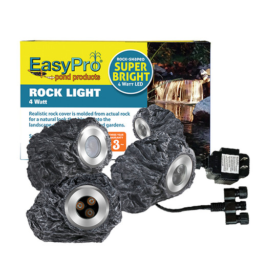 EasyPro 4 Watt LED Rock Light LED4RL w/ Transformer Kit w/ 3 Lights
