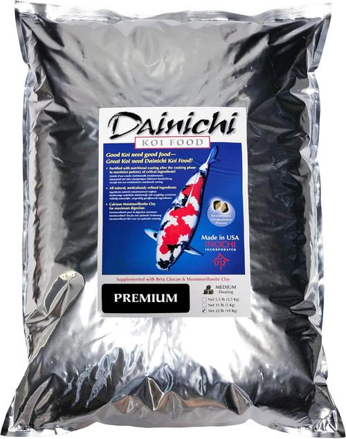  Dainichi Premium Koi Food, Floating Medium Pellet, 22 lbs 1224