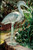 Achla 31.5" Heron Aluminum W/ Brass Look Statue