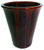 Ceramic V Shaped Urn Tan/Black