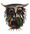 Blue Handworks Spikey Owl Sculpture