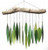 Blue Handworks Spring Leaves & Driftwood Glass Wind Chime