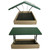 Fly-Thru Bird Feeder in Taupe and Green Recycled Plastic Large SNFT-300