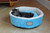 Armarkat Cat or Dog Bed Laurel Beige Sky Blue & Ivory C12HTL/MB