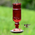 Perky Pet Red Antique Glass Bottle Hummingbird Feeder 8119-2