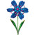 Regal Art and Gift Blue Flower Spinner Stake 12162