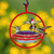 Couronne Co Red Hanging Sphere Hummingbird Feeder with Perch COURM047301R