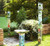 Studio M Gather Bluebonnet Trellis Birdbath With Art Pole MAILBB1006