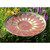 Achla Designs Solid Brass Red African Daisy Birdbath Bowl and Stake BB-09R-S