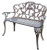 Oakland Living Hummingbird Cast Aluminum Loveseat Bench