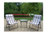 Oakland Living Effortless 3 Piece Folding Outdoor Patio Bistro Set with Cushions