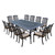 Oakland Living Morocco Aluminum 13 Piece Outdoor Patio Dining Set with Cushions