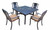 Oakland Living Vanguard 5 Piece Outdoor Patio Dining Set with Cushions