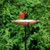 This functional and attractive bird bath looks great in your yard. The decorative lip allows birds to perch and get a drink while textured base provides steady footing for your bathing birds. Made from pure copper with a heavy duty powder coated steel base with a three prong base for stability in windy weather. Plus, copper is a natural germ-killer which helps maintain a clean bath. 13-1/2 inch diameter with 2 inch deep basins. Stands 40 inches tall. 