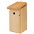 Invite the fun antics and pleasing melodies of house wrens into your backyard garden with the Coveside House Wren Bird House. These active songbirds grace your yard with their songs throughout the day, and remain busy creating a multitude of nests, with females deciding the nest they like best and roosting there. This home offers the perfect shelter for these small, feathered friends, with its slanted roof featuring a significant overhang to protect the interior of the house from precipitation, while ventilation slots on either side of the roof keep the interior temperature regulated and comfortable. Angled corners on the base of the home offer drainage, and the 1" diameter entry hole lends fabulous protection for wrens within the roost, preventing larger birds and predators from accessing the cavity. The durable, rough hewn pine construction allows nestlings to garner a secure grip when they are exiting the nest, and one side panel lifts upward for easy cleaning and regular nest checks. The 0.75" thick wood aids in insulating the home, with the light tone of the unfinished pine keeping it cool throughout hotter summer months. This wonderful shelter will age to a graceful gray hue over time and with exposure to the elements, enhancing its natural beauty and offering a unique appearance as time passes, and a metal hanger at the top of the item and predrilled hole near the base allow it to be post or tree mounted with ease. Offer a comfortable and safe roost to backyard wrens with this House Wren Bird House. Made in the USA.

Opening: 1" dia.
Dimensions: 8.25"L x 5.75"W x 12.5"H
Mounting: tree or post mount
Construction: pine