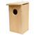 Bring kestrels and small owls to your backyard haven with this fabulous Coveside Kestrel & Screech Owl House. This beautiful and unique dwelling is constructed of sustainably sourced, northeast pine and created by a family owned mill to give you a ecologically friendly and dazzling item to display on your property. The sloping roof of this generous unit serves to shed water while overhanging the house's entrance, giving your feathered friends protection from outdoor elements. Ventilation slots above the door provide temperature regulation for superior comfort and safety. Drainage holes in the bottom corners of the base panel keep the nest clean and dry, and the 3" diameter hole is ideal for kestrels to access. A bag of included wood shavings allows you provide your birds with adequate nesting material, further attracting them to your yard and this convenient nesting cavity. Situated on the inside of the abode's front panel is a 1.5" long perch to allow the mother kestrel to rest and observe outside activities, and the rough interior helps fledglings climb out when it's time to exit the roost. The side panel swings up for convenient cleaning and observation and fastens closed with an easy to use latch, and this rustic item will transform to an enchanting gray hue with repeated outdoor use and exposure to the elements. Use the attached metal loop to mount the house near open woods or on the edge of wooded lots, situating the box ten to thirty feet high in a tree or on a wall for best results. Offer these amazing birds of prey an ideal nesting option among your backyard ​décor with this fantastic Kestrel & Screech Owl House. Made in the USA.
