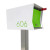 RetroBox in White Midcentury Modern Optional Locking Post Mounted