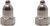 Dogtra Contact Points 1/2" Surgical Stainless Steel Female Short - Set of 2 