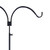 Erva Adjustable Double Shepherd Hook, Black, 4' 6" to 7'H
Add two dramatic hanging spots to your backyard using the Erva Black Adjustable Double Shepherd Hook. This generous and versatile unit, with its classic black, powder coated finish and steel body, looks great in any setting, while offering a perfect hanging height for your bird feeder or wind chimes. Its metal, square bar construction adds sturdiness, and the telescoping design makes the unit convenient. When fully retracted, the pole stands 55" tall and the dual hooks keep items within easy reach. Extend the top shaft up to 86" and secure it with its thumbscrew to create a remarkable garden accent. Each of the two hooks culminates in an upward curl, and holds hanging items up to 22" in diameter. Unique ports perfectly affix these arms to the shaft, and the sculpted curl on each gives the unit a finished hint. A quadruple pronged, step-in base ensures a stable display, and the steel construction provides plenty of strength. Add a versatile and wonderful display area to your bird garden with this Black Adjustable Double Shepherd Hook. Assembly required. Made in the USA.

Capacity: 12 lbs. per hook
Dimensions: 55" to 86"H, 11.5" clearance from shaft to hook
Mounting: insert into ground
Construction: steel