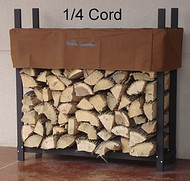 Woodhaven Firewood Rack & Cover 4'x4'x14" Brown