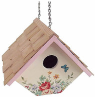 Home Bazaar Printed Wren Pastel Bouquet Hanging Bird House