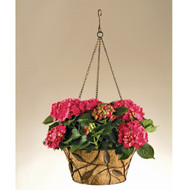 Deer Park Ironworks Vine & Leaf Hanging Basket w/ Coco Liner