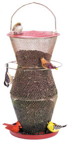 No No Red & Brass 3 Tier Super Cardinal Bird Feeder