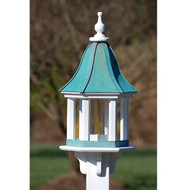 Fancy Home Products Column Gazebo Bird Feeder Patina Copper 12" BF12-PC-COLUMNS