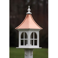 Fancy Home Products Square Bird Feeder w/ Windows Bright Copper 12" BF12-SQ-BC 