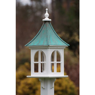 Fancy Home Products Square Bird Feeder w/ Windows Patina Copper 12" BF12-SQ-PC