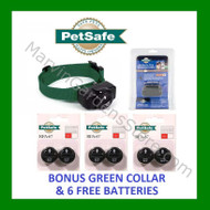 PetSafe PIF-275-19 Wireless Dog Fence Collar & Receiver - Green & 3pks Batteries