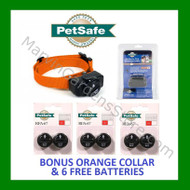 PetSafe PIF-275-19 Wireless Dog Fence Collar & Receiver - Orange & 3pks Batteries