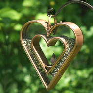 Good Directions Heart Fly Thru Bird Feeder Venetian Bronze 15"x13" 113VB