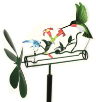 Blue Handworks Hummingbird & Dragonfly Whirligig