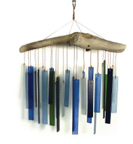 Blue Handworks Seaglass & Driftwood Wind Chime