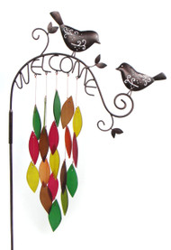 Blue Handworks Birds Welcome Garden Stand Wind Chime