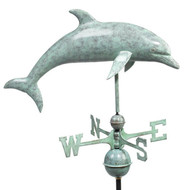 Good Directions Dolphin Weathervane - Blue Verde Copper 9507V1