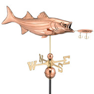 Good Directions Bass with Lure Weathervane - Polished Copper 9602P