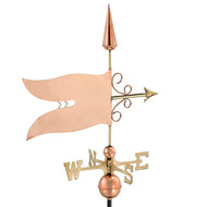 Good Directions Banner Weathervane - Polished Copper 9628P