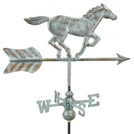 Good Directions Horse Garden Weathervane - Blue Verde Copper w/Garden Pole
 801V1G