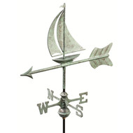 Good Directions Sailboat Garden Weathervane - Blue Verde Copper w/Garden Pole
 8803V1G