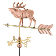 Good Directions Elk Garden Weathervane - Polished Copper w/Roof Mount 8848PR