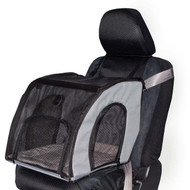 K&H Travel Safety Carrier Medium Gray Pet Car Seat 24" x 19" x 17" KH7670