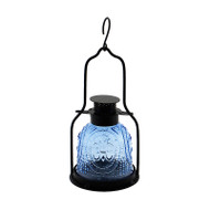 Achla Decorative Iron and Glass Lantern Cool Blue ML-03BLL