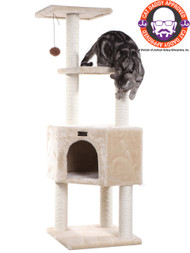 Armarkat Medium 46"-69" Classic Cat Tree BEIGE A4801