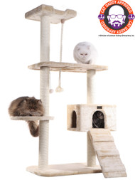 Armarkat Medium 46"-69" Classic Cat Tree BEIGE A5801