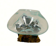 Cohasset Gifts Mini Glass Bowl & Wood Sculpture CH65012