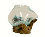 Cohasset Gifts Shimini Glass Bowl & Wood Sculpture CH65015