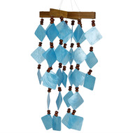 Woodstock Chimes Diamond Capiz Blue Windchime CDCB 